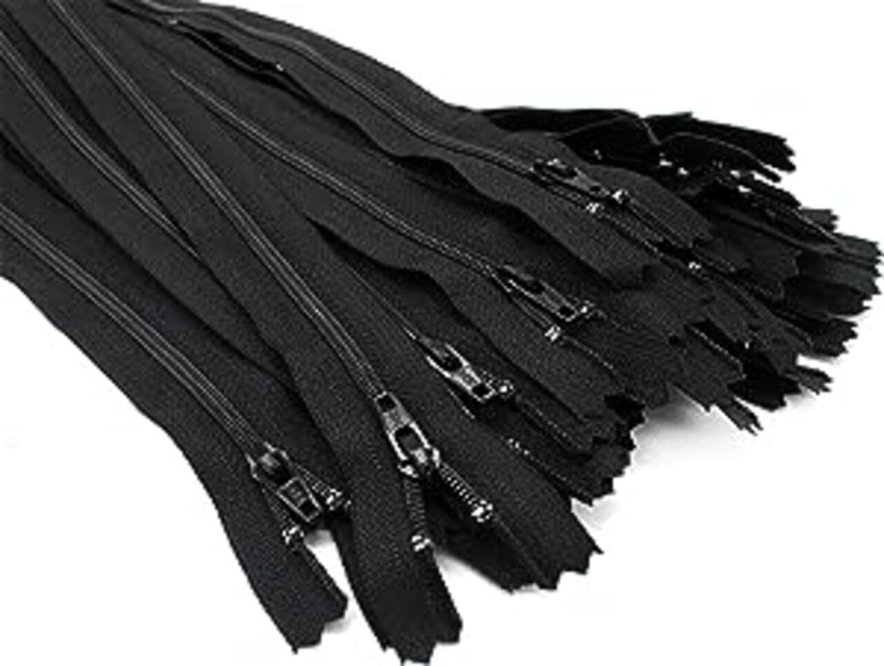 100 YKK Black #3 Coil Zippers for Bags, Sewing, Craft Projects - Made in The USA (14" Inches)